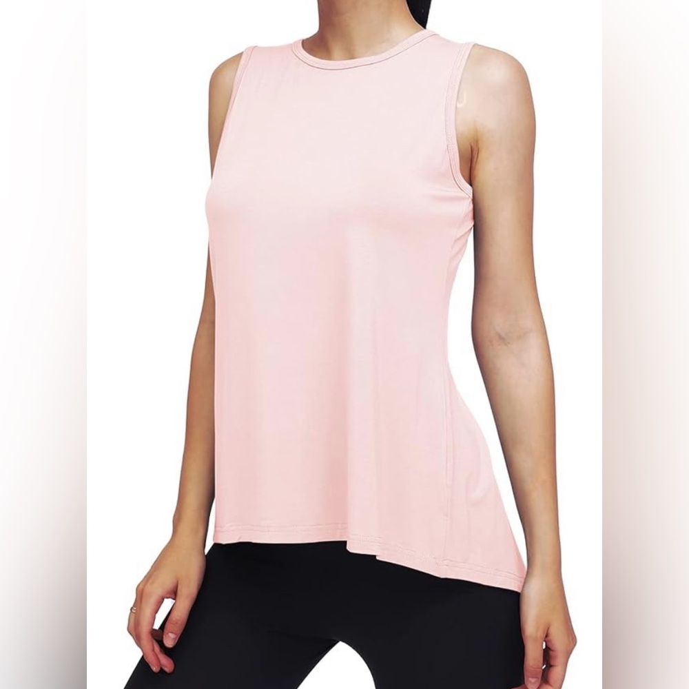LIGHT PINK ACTIVEWEAR TANK TOP WITH MESH BACK